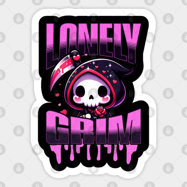 Lonely Grim Sticker by Mara Bun